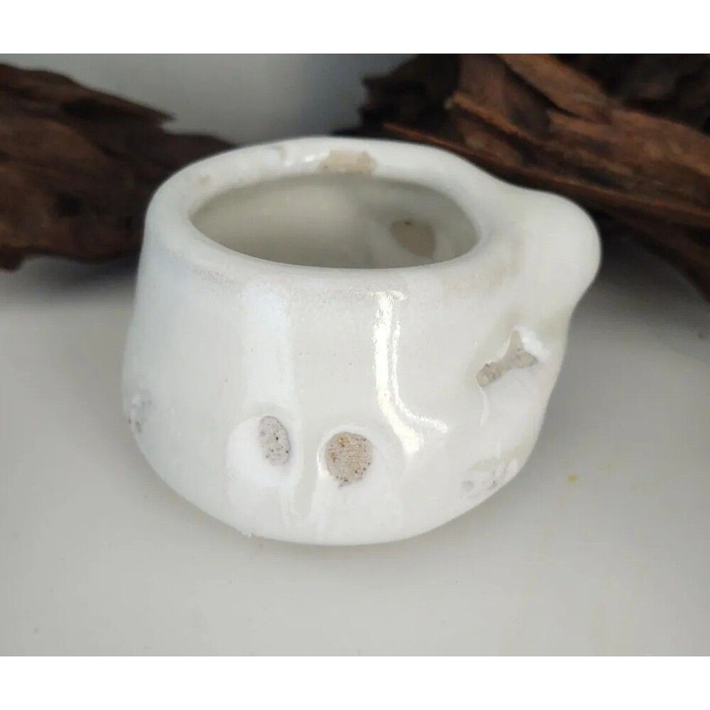 Hand Thrown Japanese Matcha Tea Ceremony Organic Stoneware Clay Pottery Cup Bowl